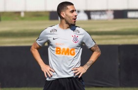 Gabriel no treino deste sábado de aleluia no CT Joaquim Grava