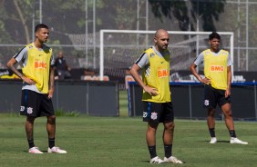Thiaguinho, Régis e no treino deste sábado de aleluia no CT Joaquim Grava