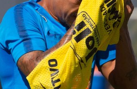 Volante Ralf no treino desta sexta-feira da Paixão no CT Joaquim Grava