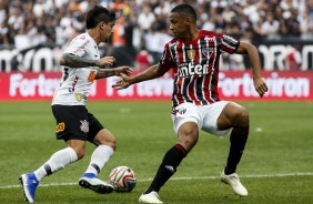 Fagner em partida contra o So Paulo, pela final do Campeonato Paulista 2019