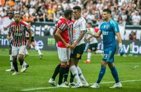 Gustavo na final do Campeonato Paulista, contra o So Paulo, na Arena Corinthians