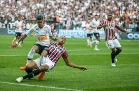 Pedrinho durante Majestoso pela final do Campeonato Paulista, na Arena Corinthians