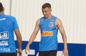 Carlos Augusto no CT Joaquim Grava no treino de reapresentação do Corinthians