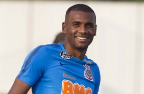 Marllon no treino de reapresentao do Corinthians aps conquista do Campeonato Paulista