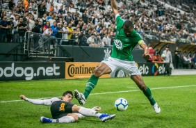 Fagner no jogo contra a Chapecoense, pela Copa do Brasil, na Arena Corinthians