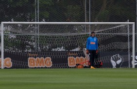 Cássio no último treino antes da decisão contra a Chapecoense