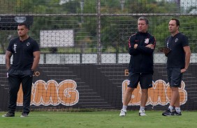 Flvio Furlan, Walmir Cruz e Ivan Grava no treino de hoje no CT Joaquim Grava