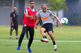 Gabriel e Rgis no treino de hoje no CT Joaquim Grava