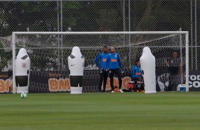 Walter durante último treino do Corinthians antes do duelo contra a Chapecoense