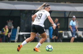 Giovanna durante jogo contra o So Jos, pelo Brasileiro Feminino