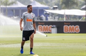 Gabriel no treino deste sábado no CT Joaquim Grava