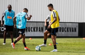 Pedro Henrique no treino desta sexta-feira no CT Joaquim Grava