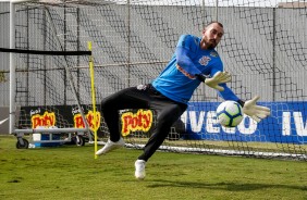 Walter no treino desta sexta-feira no CT Joaquim Grava