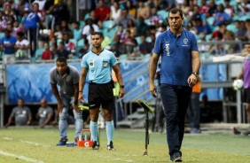 Carille insatisfeito com a derrota para o Bahia, pelo início do Brasileirão 2019
