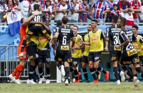 Jovem Pedrinho fez o primeiro gol do Corinthians contra o Bahia, pelo Brasileirão 2019