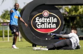 Love durante treino deste sábado no CT Joaquim Grava