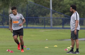 Jnior Urso no treino de reapresentao do Corinthians aps derrota para o Bahia, pelo Brasileiro