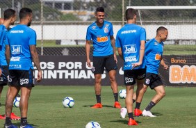 Richard e companheiros no treino desta tera-feira no CT Joaquim Grava