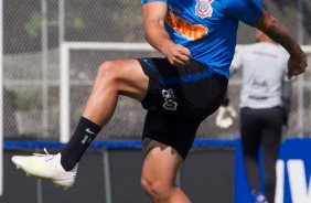André Luís durante o último treino do Corinthians antes de enfrentar a Chapecoense