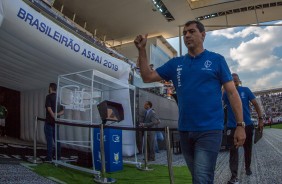 Fbio Carille chega  Arena Corinthians para duelo contra a Chapecoense, pelo Brasileiro