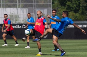 Régis durante o último treino do Corinthians antes de enfrentar a Chapecoense