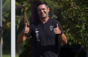 Cuca  no treino do Corinthians para enfrentar o Vasco, pelo Campeonato Brasileiro 2019