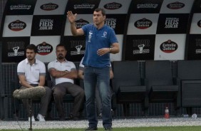 Fbio Carille durante jogo contra a Chapecoense, na Arena Corinthians, pelo Brasileiro