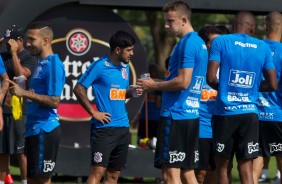 Jogadores do Corinthians treina para enfrentar o Vasco, pelo Campeonato Brasileiro 2019