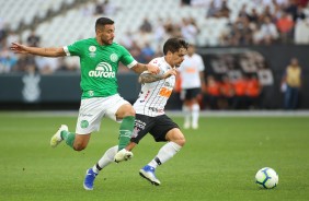 Lateral Fagner durante jogo contra a Chapecoense, na Arena Corinthians, pelo Brasileirão