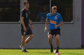 Zagueiro Henrique treina para enfrentar o Vasco, pelo Campeonato Brasileiro 2019