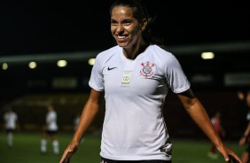 Destaque da partida, Millene marcou trs gols contra o Audax, pelo Brasileiro Feminino