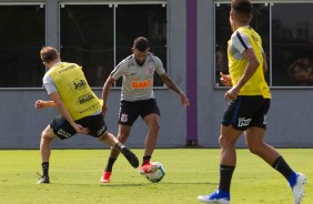 Marquinhos no jogo-treino entre Corinthians profissional e Sub-23 no CT Joaquim Grava