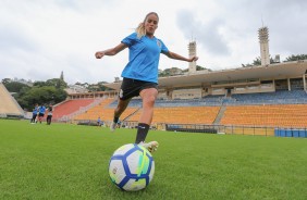 Gabi no treinamento do Corinthians Futebol Feminino desta terça-feira