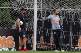 Goleiro Walter no treinamento desta terça-feira no CT Joaquim Grava; Timão enfrenta o Grêmio