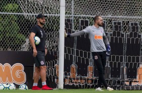 Goleiro Walter no treinamento desta tera-feira no CT Joaquim Grava; Timo enfrenta o Grmio