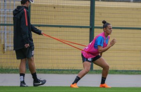 Mimi no treinamento do Corinthians Futebol Feminino desta tera-feira