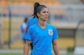 Paulinha no treinamento do Corinthians Futebol Feminino desta tera-feira