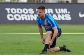 Ramiro no treinamento desta terça-feira no CT Joaquim Grava; Timão enfrenta o Grêmio