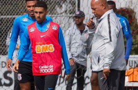 Gabriel, Urso e Mauro Silva no treino de hoje no CT Joaquim Grava