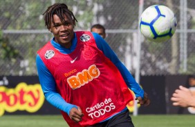 Matheus Jesus durante penúltimo treino do Corinthians antes de enfrentar o Grêmio