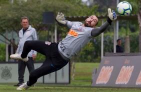 Walter no penúltimo treino antes do Corinthians enfrentar o Grêmio, pelo Brasileirão
