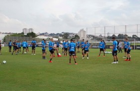 Elenco corinthiano finaliza preparao para jogo contra o Grmio, no sbado