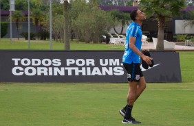 Gustavo no treino desta sexta-feira em preparação para jogo contra o Grêmio