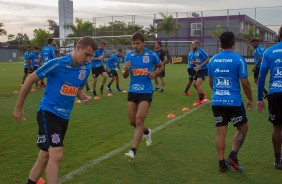 Jogadores do Corinthians fazem ltimo treino antes de enfrentar o Grmio, pelo Brasileiro