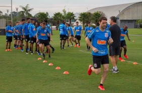 No CT Joaquim Grava, Corinthians encerra preparao para jogo contra o Grmio