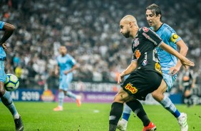 Régis fez sua estreia contra o Grêmio, na Arena Corinthians, pelo Brasileirão