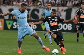 Sornoza em duelo contra o Grmio, pelo Campeonato Brasileiro, na Arena Corinthians