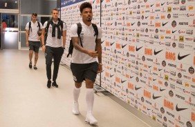 Urso chega à Arena Corinthians para enfrentar o Grêmio, pelo Campeonato Brasileiro