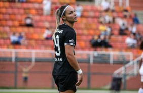 Giovanna Crivelari no jogo contra o Santos, pelo Paulisto Feminino 2019