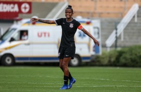 Grazi no duelo contra o Santos, pelo Campeonato Paulista Feminino